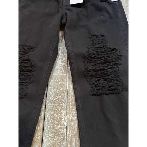 Hidden Jeans Black Skinny Pockets Women’s Size 27 Distressed NWT Dark Wash - Picture 3 of 9